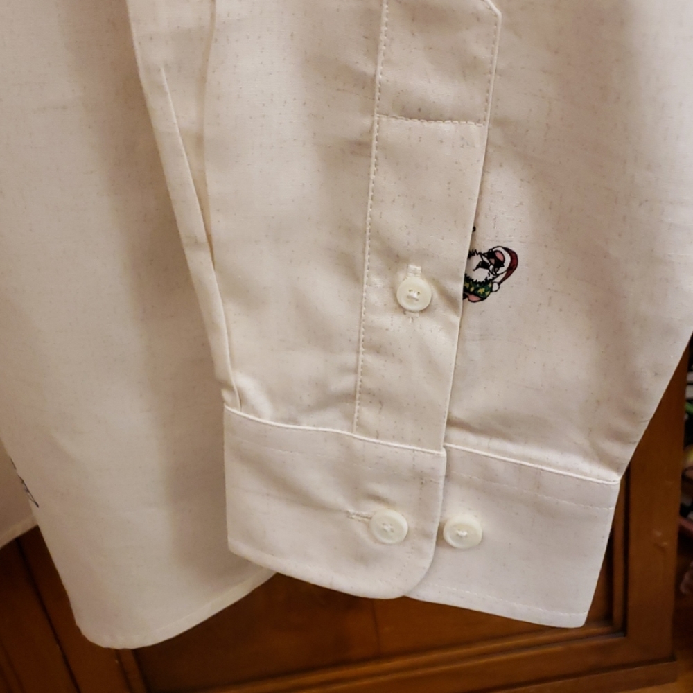 HAGGAR CLOTHING TAN SHIRT SIZE M - Picture 4 of 8